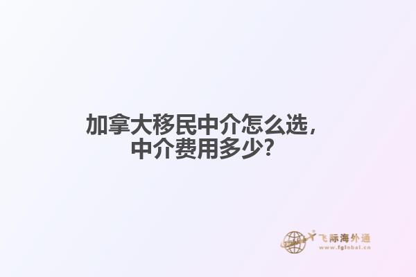 加拿大移民中介怎么選，中介費用多少？