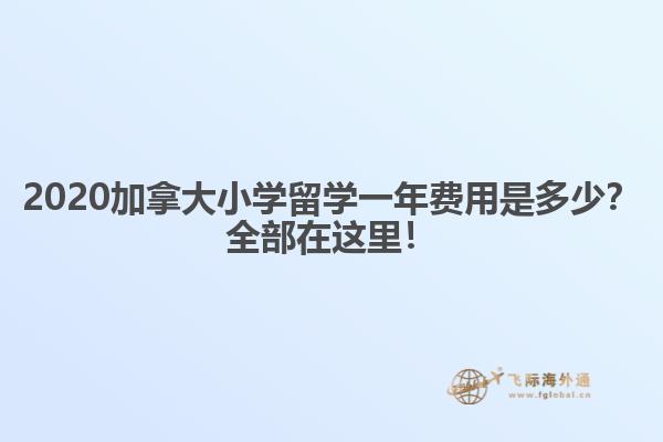 2020加拿大小學(xué)留學(xué)一年費(fèi)用是多少？全部在這里！