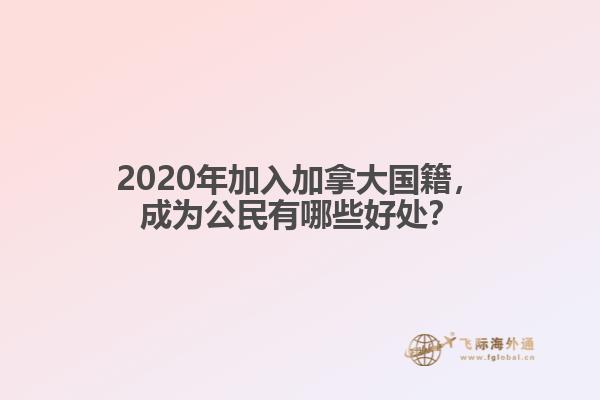 2020年加入加拿大國(guó)籍，成為公民有哪些好處？