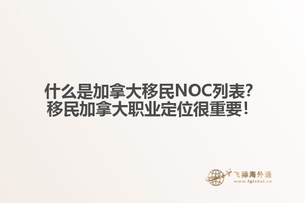 什么是加拿大移民NOC列表？移民加拿大職業(yè)定位很重要！