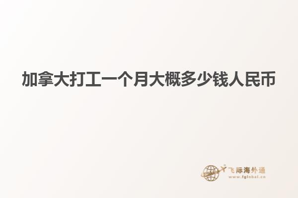 加拿大打工一個(gè)月大概多少錢(qián)人民幣