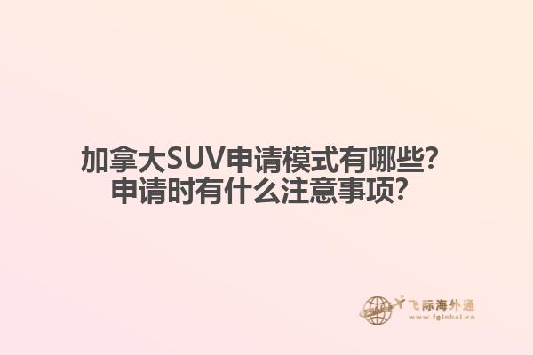 加拿大SUV申請(qǐng)模式有哪些？申請(qǐng)時(shí)有什么注意事項(xiàng)？1.jpg