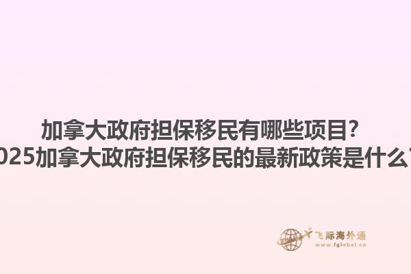 加拿大政府擔保移民有哪些項目？2025加拿大政府擔保移民的最新政策是什么？1.jpg