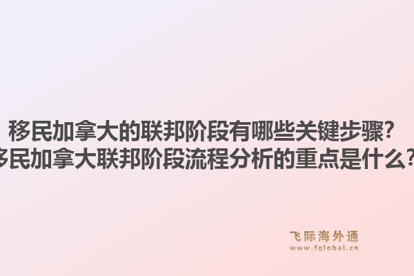 移民加拿大的聯(lián)邦階段有哪些關(guān)鍵步驟？移民加拿大聯(lián)邦階段流程分析的重點(diǎn)是什么？1.jpg
