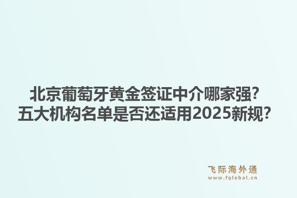 北京葡萄牙黃金簽證中介哪家強？五大機構名單是否還適用2025新規(guī)？1.jpg