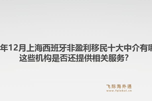 2025年12月上海西班牙非盈利移民十大中介有哪些？這些機(jī)構(gòu)是否還提供相關(guān)服務(wù)？