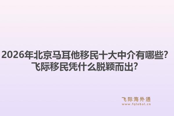 2026年北京馬耳他移民十大中介有哪些？飛際移民憑什么脫穎而出？