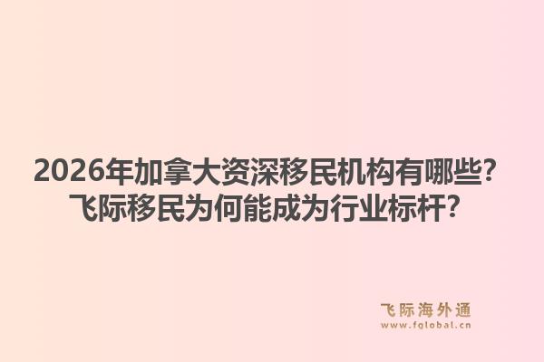 2026年加拿大資深移民機(jī)構(gòu)有哪些？飛際移民為何能成為行業(yè)標(biāo)桿？