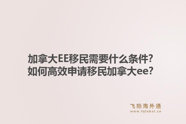 加拿大EE移民需要什么條件？如何高效申請(qǐng)移民加拿大ee？1.jpg